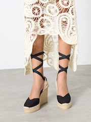 Castaner Chiara Wedge Black Espadrilles - Image 6 of 6