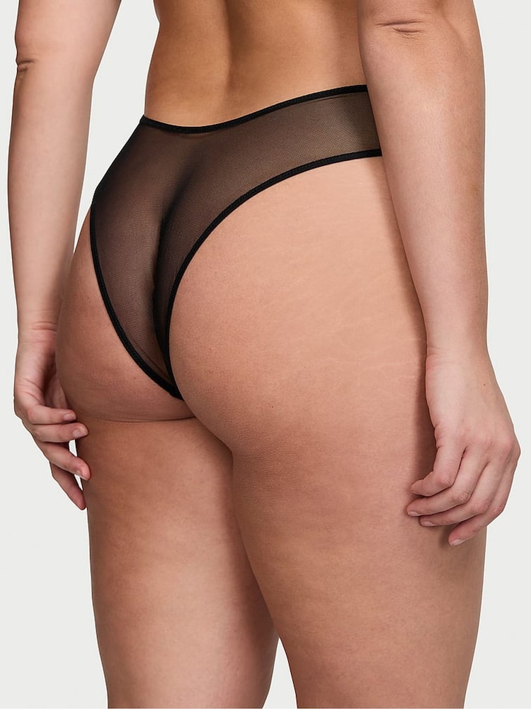 Victoria's Secret Black Brazilian Embroidered Knickers - Image 2 of 3