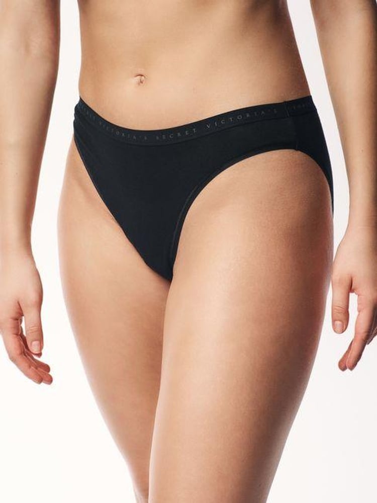 Zwart/wit/nude - Victoria's Secret set van 4 slips met logo - Image 2 of 3