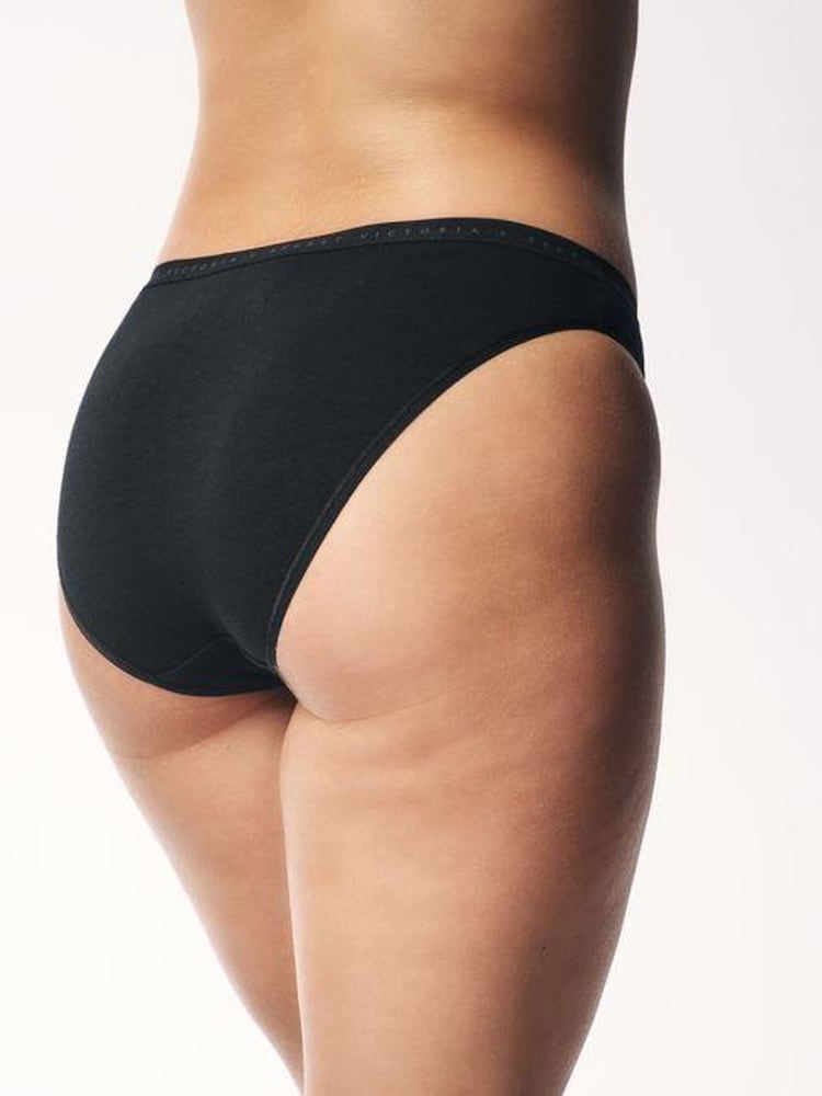 Zwart/wit/nude - Victoria's Secret set van 4 slips met logo - Image 3 of 3