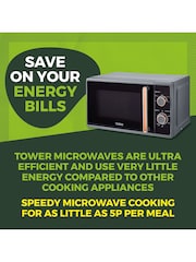 Tower Grey Cavaletto 20L Manual Microwave - Image 4 of 8
