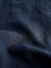 Navy Blue Signature 100% Linen Shorts - Image 8 of 8