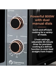 Tower Black Cavaletto 20L Manual Microwave - Image 4 of 8