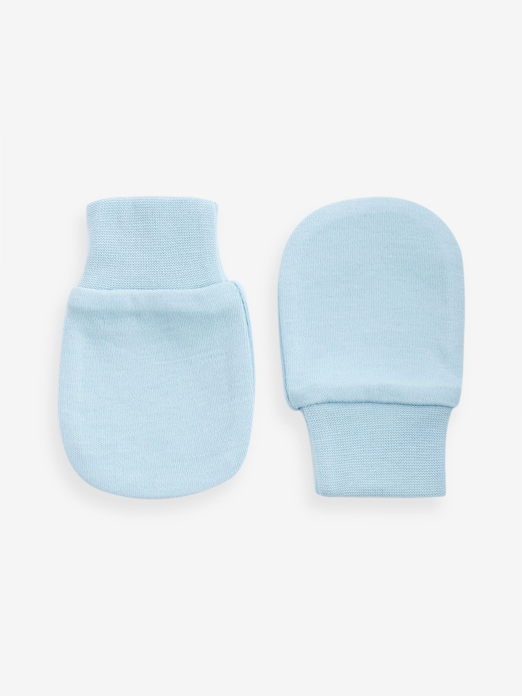 Weiß/Blau - Baby-Kratzfäustlinge im 3-er-Pack - Bild 2 von 3
