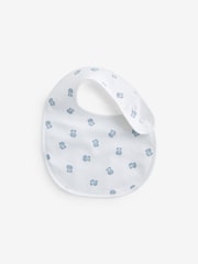 Blue/White Bear Baby 100% Cotton Bibs 3 Pack - Image 4 of 4