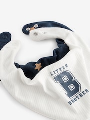 Blue Little Brother Family 100% Cotton Bibs 2 Pack - Image 4 of 4