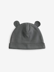 Green/Grey Baby 100% Cotton Beanies 3 Pack (0-18mths) - Image 2 of 5