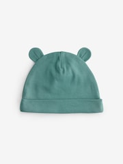 Green/Grey Baby 100% Cotton Beanies 3 Pack (0-18mths) - Image 4 of 5