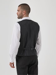 Skopes Black Chrome Romulus Sustainable Tailored Fit Suit Waistcoat - Image 2 of 4