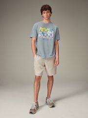 Chalk White Signature 100% Linen Shorts - Image 2 of 10
