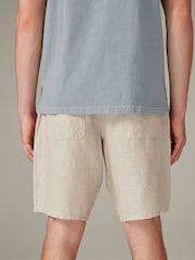 Chalk White Signature 100% Linen Shorts - Image 3 of 10