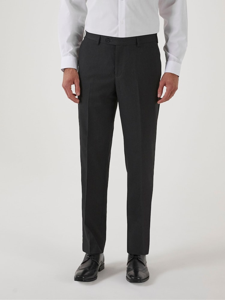 Skopes Black Chrome Tailored Fit Romulus Sustainable Suit: Trousers - Image 1 of 4
