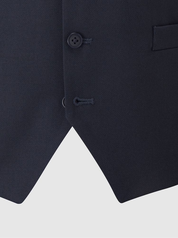 Skopes Blue Romulus Sustainable Tailored Fit Suit Waistcoat - Image 4 of 4