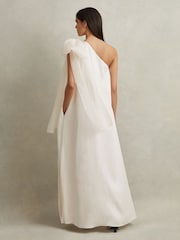 Reiss Ivory Athena One-Shoulder Bow Maxi Dress - Image 7 of 8