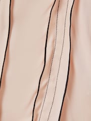 Reiss Nude Mia Contrast Trim Ruffle Blouse - Image 6 of 6