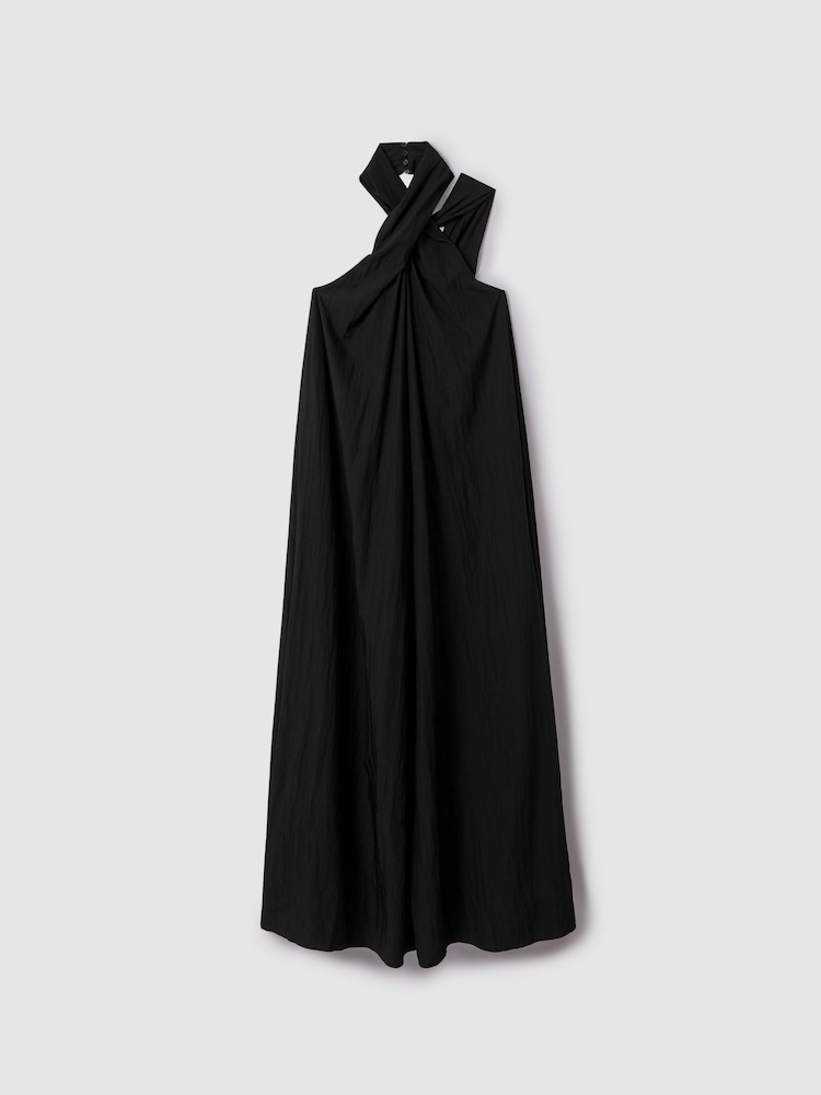 Reiss Phoebe Taft-Maxikleid mit Neckholder - Bild 2 von 6 Reiss Phoebe Taft-Maxikleid mit Neckholder - Bild 2 von 6