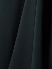 Reiss Dark Green Libby Petite Fitted Asymmetric Midi Dress - Image 7 of 8
