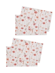 Catherine Lansfield 4 Pack Natural Harvest Flowers 100% Cotton Table Placemats - Image 3 of 3