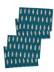 Catherine Lansfield 4 Pack Green Christmas Nutcracker 100% Cotton Table Placemats - Image 3 of 3