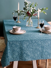 Catherine Lansfield Green Majestic Stag 100% Cotton Wipe Clean Table Cloth - Image 1 of 3