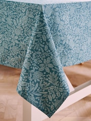 Catherine Lansfield Green Majestic Stag 100% Cotton Wipe Clean Table Cloth - Image 2 of 3