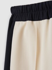 Reiss Ivory May Senior Woven Stripe Drawstring Trousers - Image 6 of 6