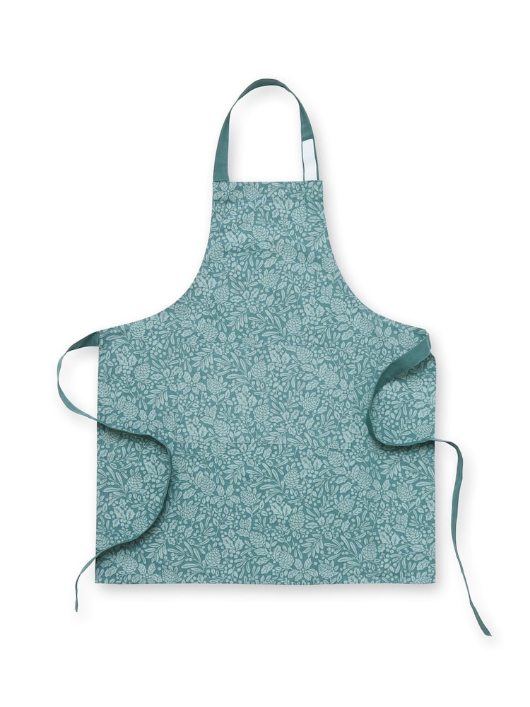 Catherine Lansfield Green Majestic Stag 100% Cotton Apron - Image 4 of 4