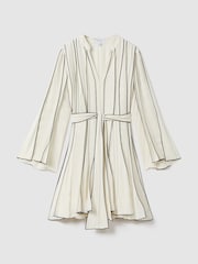Reiss Ivory Orla Contrast Ruffle Mini Dress - Image 2 of 6