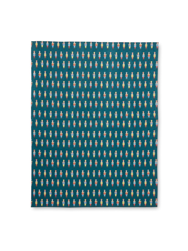 Catherine Lansfield Green Christmas Nutcracker 100% Cotton Wipe Clean Table Cloth - Image 3 of 3