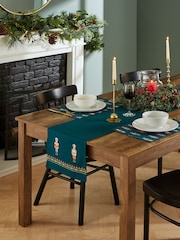 Catherine Lansfield Green Christmas Nutcracker 100% Cotton Table Runner - Image 1 of 3