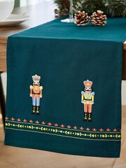 Catherine Lansfield Green Christmas Nutcracker 100% Cotton Table Runner - Image 2 of 3