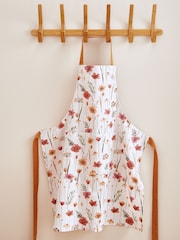 Catherine Lansfield Natural Harvest Flowers 100% Cotton Apron - Image 1 of 4