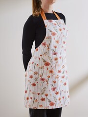 Catherine Lansfield Natural Harvest Flowers 100% Cotton Apron - Image 4 of 4