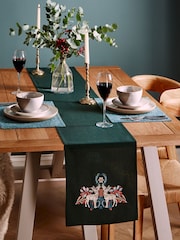 Catherine Lansfield Green Majestic Stag 100% Cotton Table Runner - Image 1 of 3