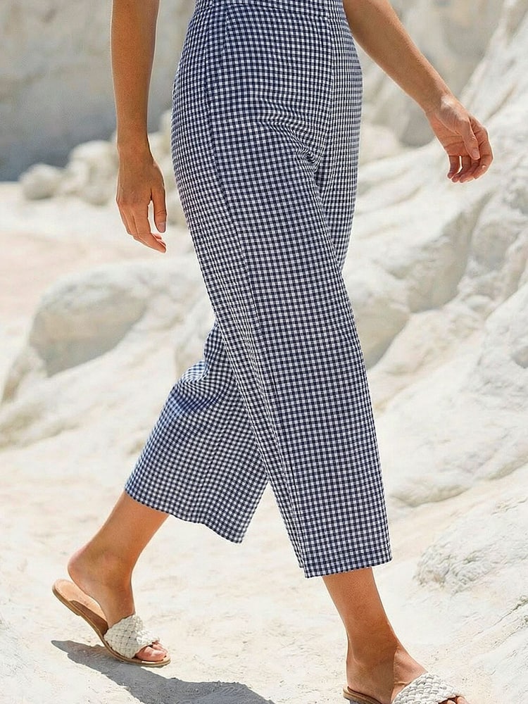 Roman Gingham Print Culottes - 圖片 2，共 4
