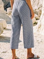 Roman Gingham Print Culottes - 圖片 3，共 4