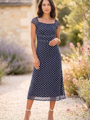 Roman Heart Spot Print Midi Dress - Imagen 1 de 4