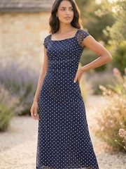 Roman Heart Spot Print Midi Dress - Imagen 2 de 4
