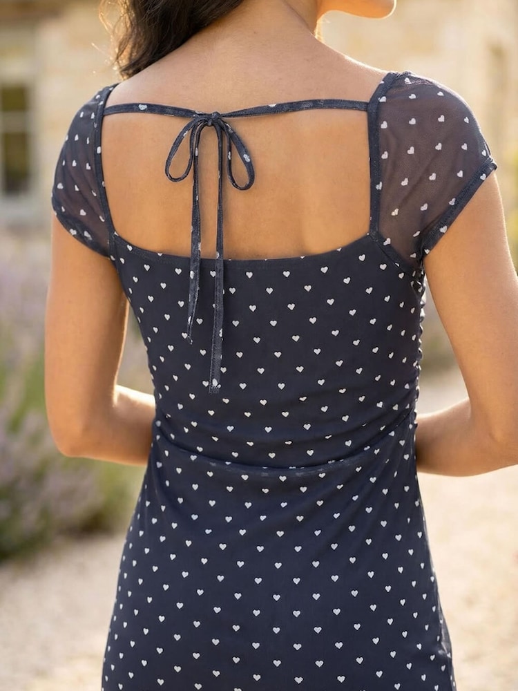 Roman Heart Spot Print Midi Dress - Imagen 4 de 4