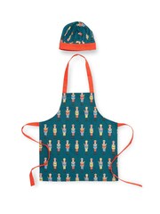 Catherine Lansfield Green Kids Christmas Nutcracker 100% Cotton Hat and Apron - Image 2 of 2