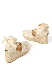 乳白色 - Mint Velvet Laura Espadrille Wedge Sandals - 圖片 3/5