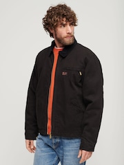 Schwarz/Chrom - Superdry Surplus Ranch 100% Cotton Jacket - Bild 1 von 8