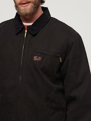 Schwarz/Chrom - Superdry Surplus Ranch 100% Cotton Jacket - Bild 4 von 8