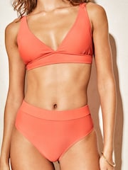 Lipsy Orange High Waisted Bikini Bottoms - Image 1 of 4