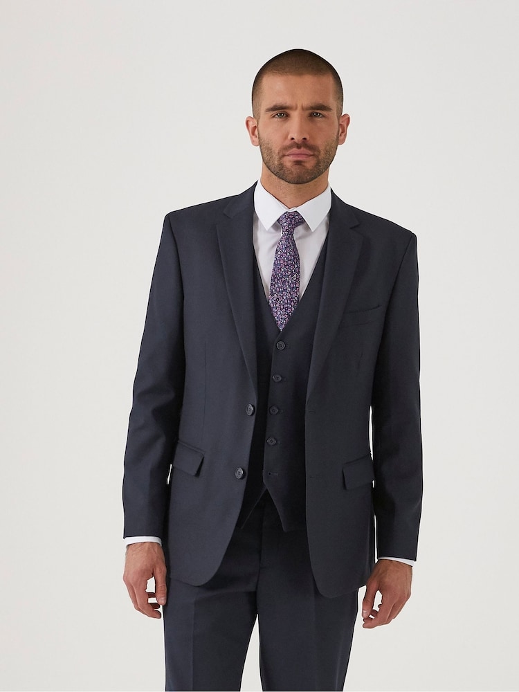 Skopes Blue Tailored Fit Romulus Sustainable Suit: Jacket - Image 1 of 5
