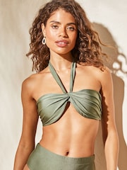 Lipsy Bandeau-Bikinioberteil mit Neckholder - Bild 1 von 4