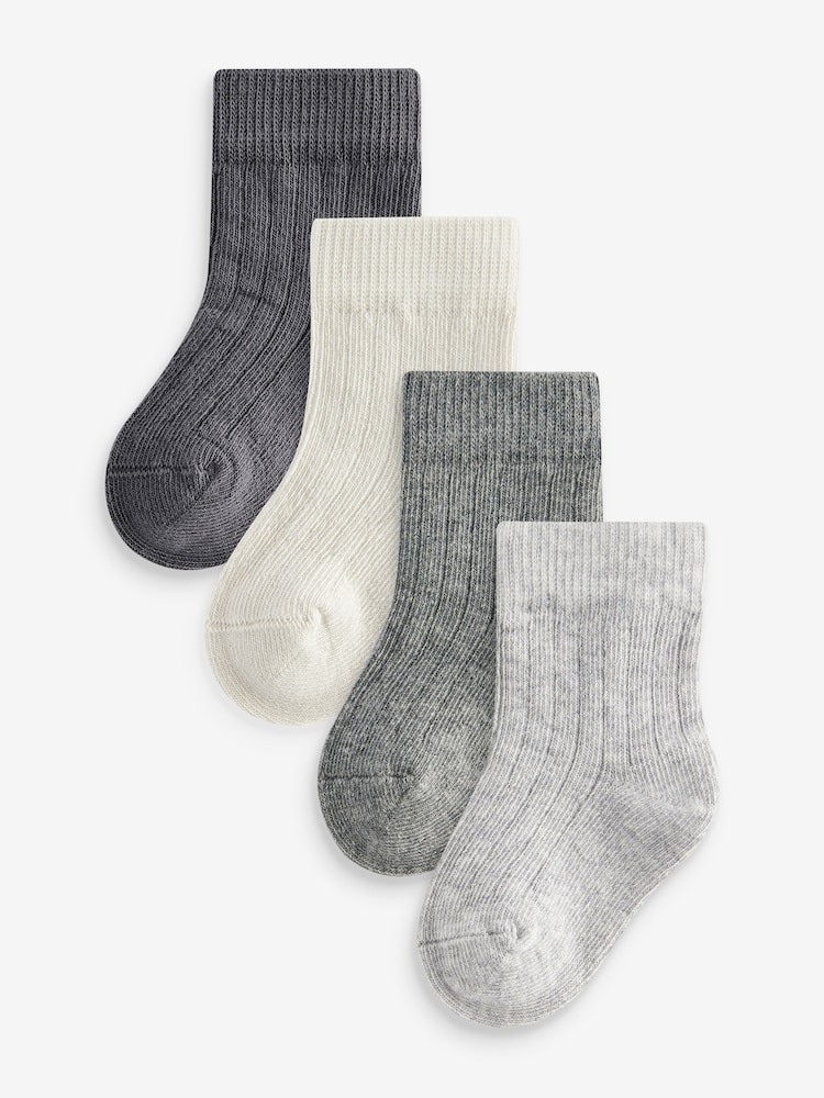 Grau - Babysocken im 4er-Pack (0 M.–2 J.) - Bild 1 von 5 Grau - Babysocken im 4er-Pack (0 M.–2 J.) - Bild 1 von 5