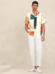 Banana Republic Cream Lyam Resort Shirt - Image 3 of 5
