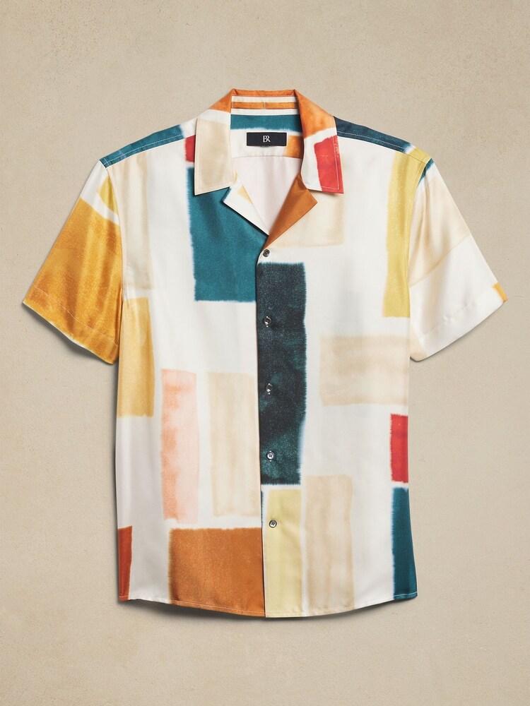 Banana Republic Cream Lyam Resort Shirt - Image 5 of 5 Banana Republic Cream Lyam Resort Shirt - Image 5 of 5