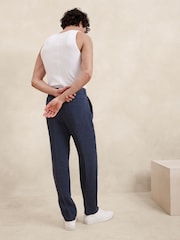 Banana Republic Blue Malpaso Italian Linen Suit trousers - Image 2 of 5